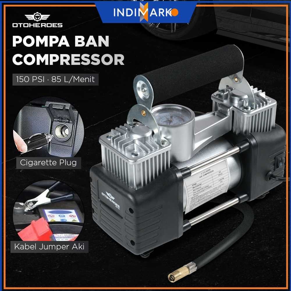 OTOHEROES Pompa Ban Compressor Double Cylinder 12V 150 PSI - 628-4X4