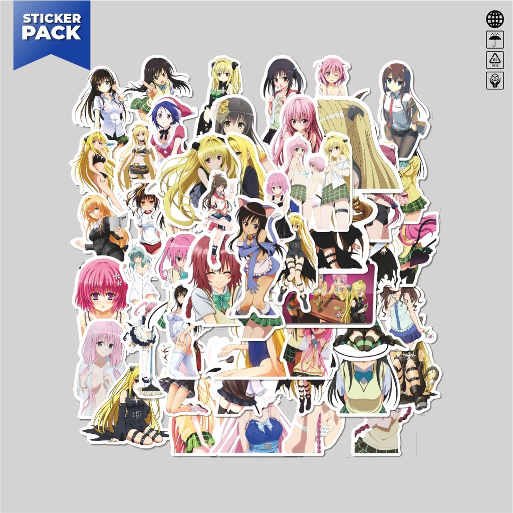 

[100PCS]Stiker Pack Stiker Anime To Love Ru Char Mix 1 Aesthetic Vinyl Anti Air Dekorasi Sticker Laptop Buku Journal Koper Helm Casing HP Gitar Helm Skateboard