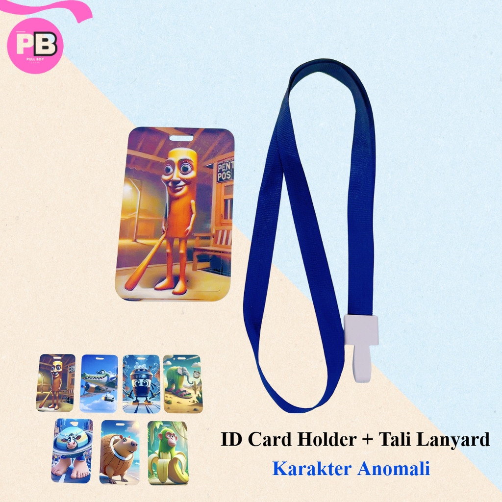 

Lanyard ID Card Karakter Lucu Anomali Edition Card Holder ID Card leher Tali Strap Tung Tung Sahur