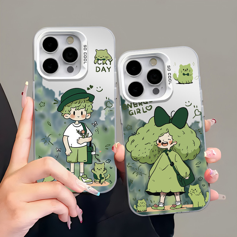 Premium Matte Antishock aesthetic case antinoda antikuning casing green cowok cewek couple Anime cas