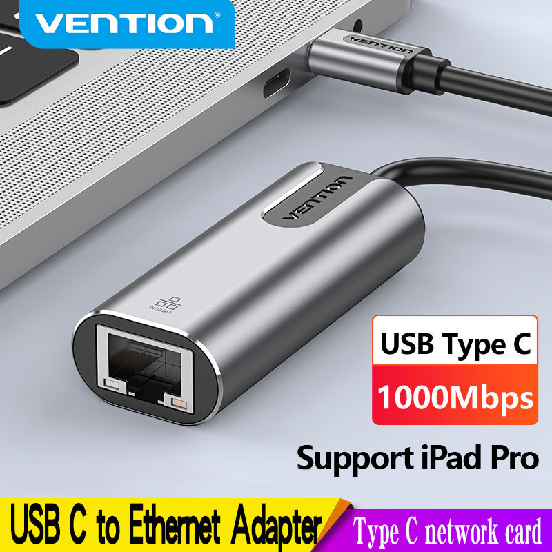 Vention USB Type C Ethernet Adapter USB C to RJ45 Lan Adapter for MacBook Pro Samsung Galaxy S9 Type