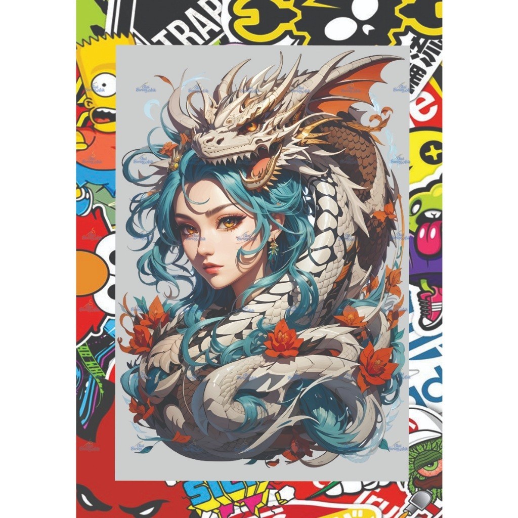 SABLON DTF NAGA UKURAN A3 SABLON SETRIKA SIAP PRESS