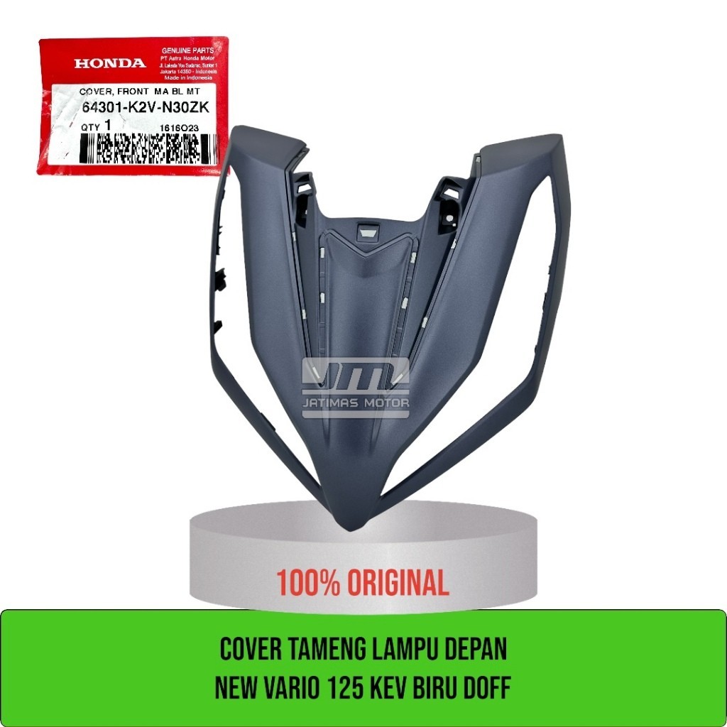 Cover tameng lampu depan new vario 125 K2V biru doff 64301-K2V-N30ZK