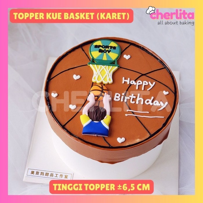 

Topper Kue Ulang Tahun Slam Dunk Basket Bola Keranjang Basketball