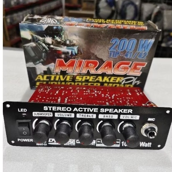 KIT POWER SPEAKER AKTIF MIRAGE 200 WATT PLUS SUBWOOFER
