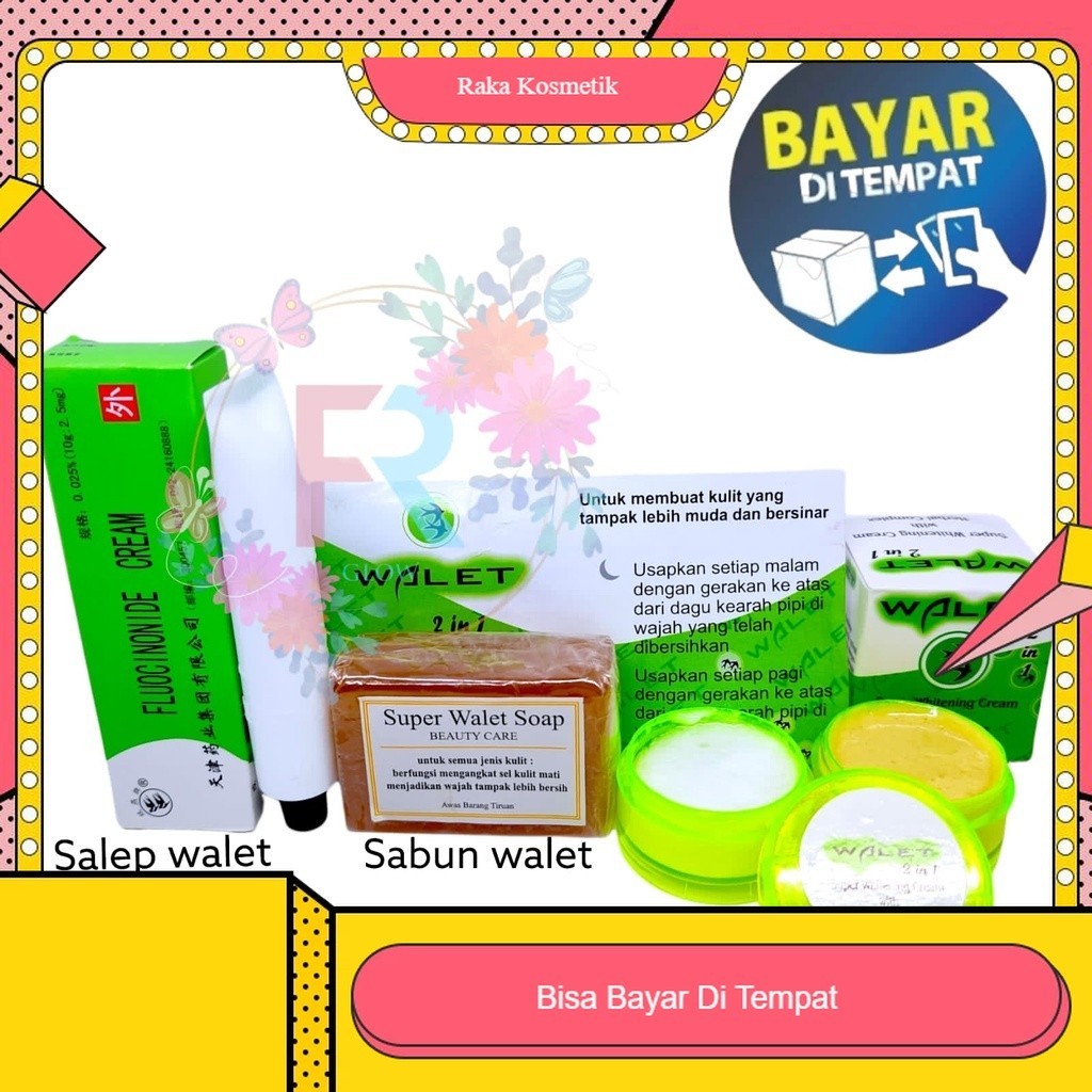 Paket Cream Susun Walet Siang Malam 4in1 + Salep Anti Iritasi walet + sabun Walet Original BPOM - Kr