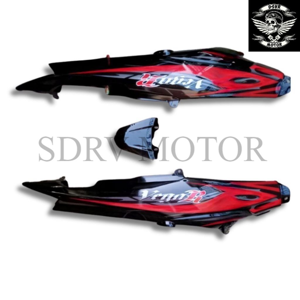 cover body samping belakang Yamaha Vega R new + striker merah Terbagus Standar