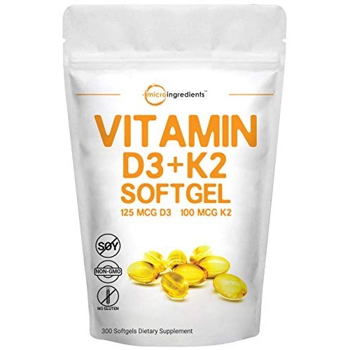 Vitamin D3 5000IU Plus K2, 2 in 1 Formula, Vitamin D3 Liquid with