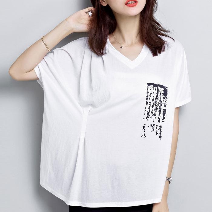 Atasan Wanita Kaos Jumbo Katun Minimalis Import 51298