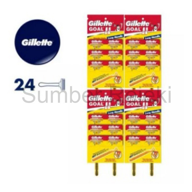GILLETTE KUNING GOAL II ISI 24PCS | SILET GILLETTE 2 PENCUKUR KUMIS