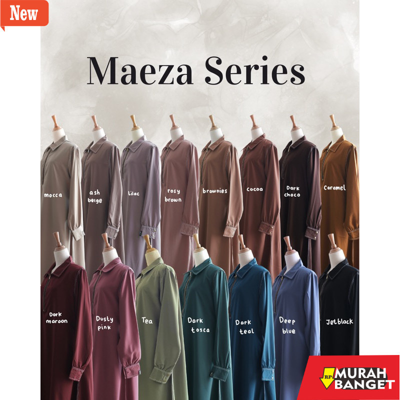 abaya shopee haul 2024 MAEZA SERIES | BASIC ABAYA | gumifash.id | abaya polos | abaya arab | gamis p
