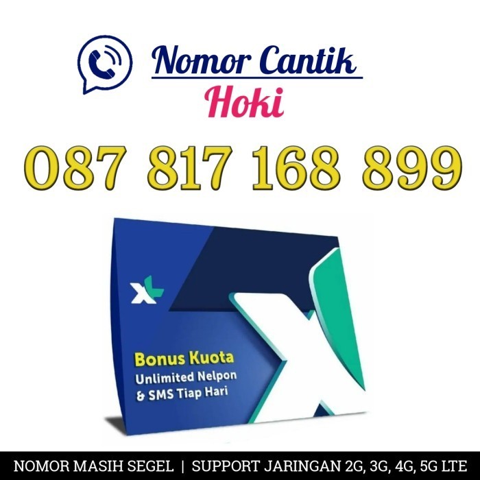 Kartu Perdana HOKI Nomor Cantik XL 087 817 168 899