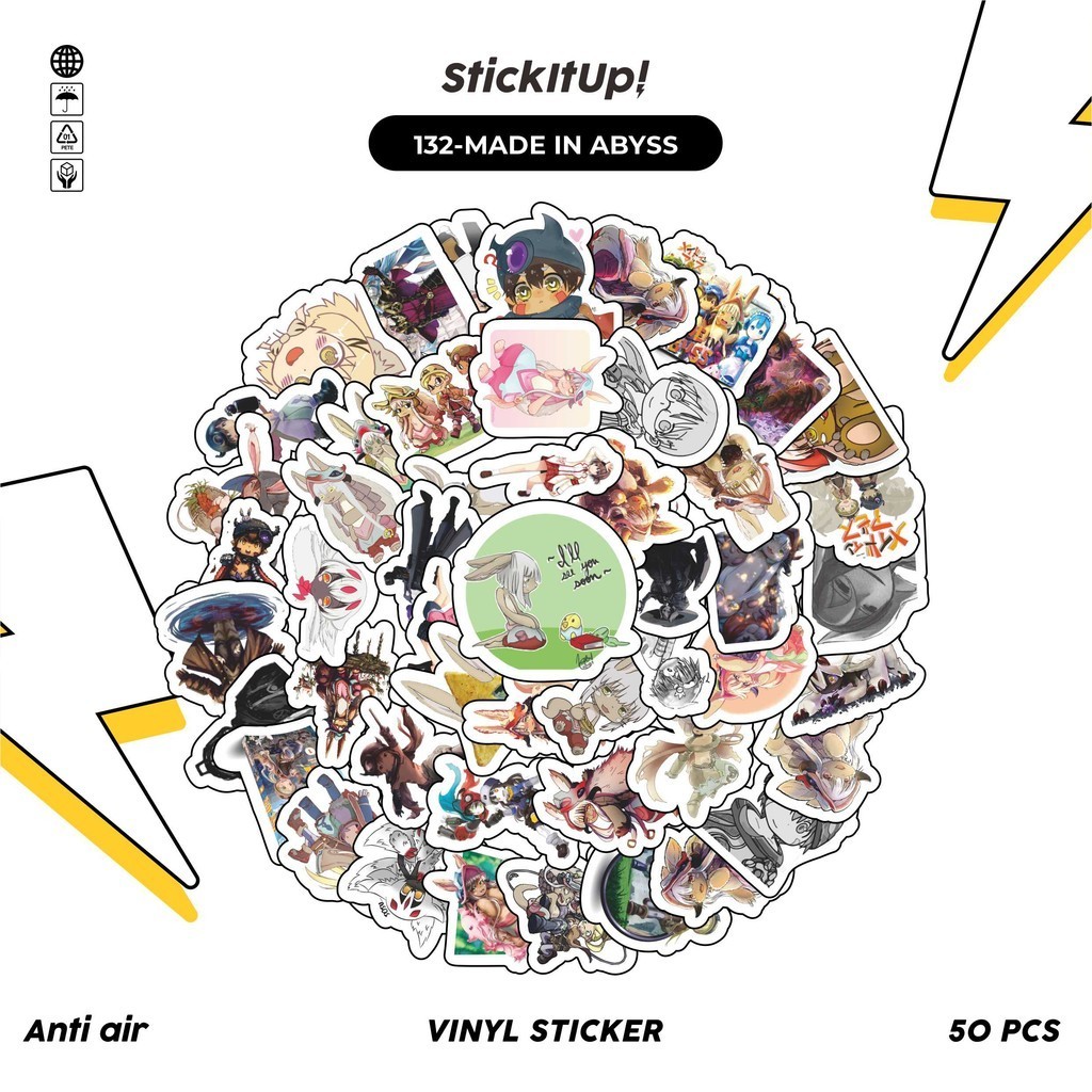 

COD✨ 50 Pcs Stiker Pack Motif Anime Made In Abyss Lucu Aesthetic Vynil Waterproof untuk Freebies Sticker Buku Journal Casing HP Laptop