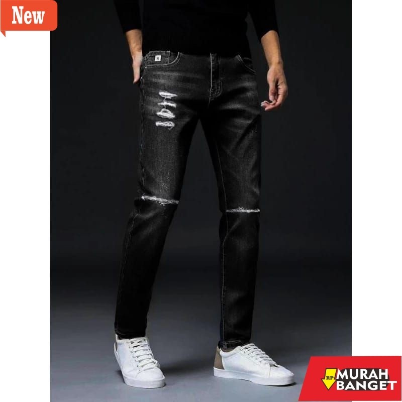 Celana jeans skinny terbaru pria- Celana Jeans Panjang Pria Authentic Denim Jeans Biker DN1171 X Win