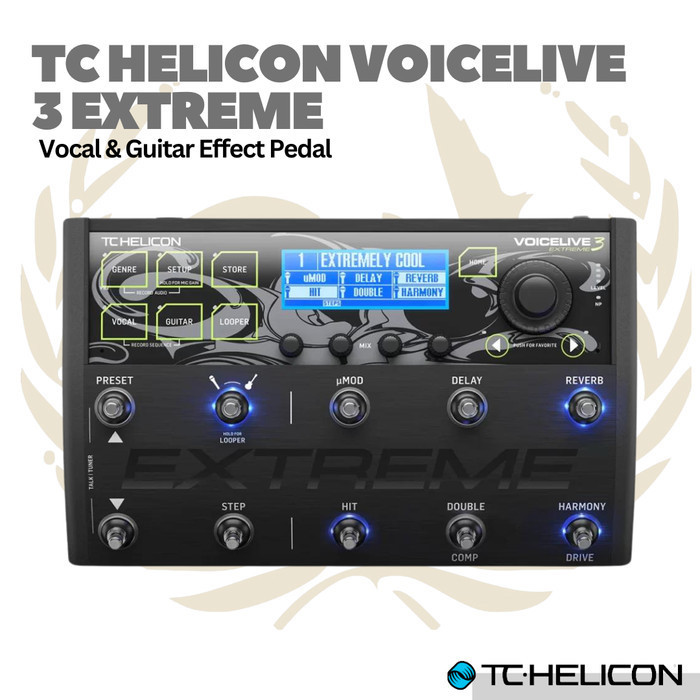 TC-Helicon VoiceLive 3 Extreme Guitar and Vocal Effects Processor Pedal