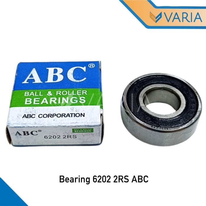 Bearing 6202 2RS ABC 15 x 35 x 11 mm Laher Tutup Karet Double