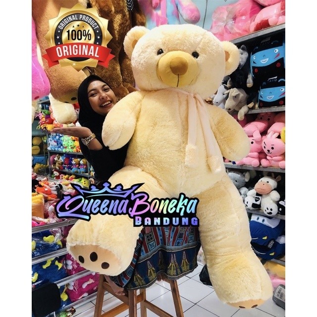 Boneka Teddy bear beruang syal telapak super super jumbo UK 1  meter boneka beruang jumbo boneka rai