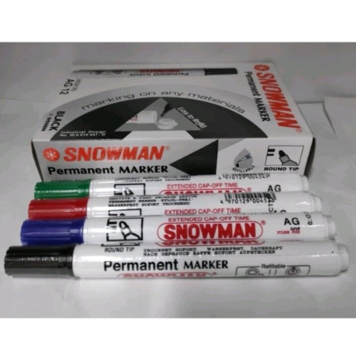

1 Pcs Spidol Snowman Permanen AG-12 Permanen