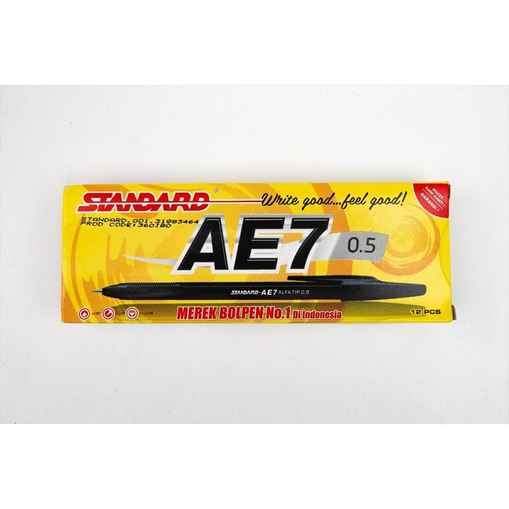 

Pulpen Standard AE7 ALFATIP 0.5 (12 PCS / 1 PACK)