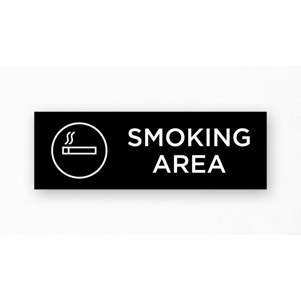 

Papan Petunjuk Akrilik Smoking Area | Sign Label Akrilik Tinggal Tempel | Kawasan Merokok Akrilik