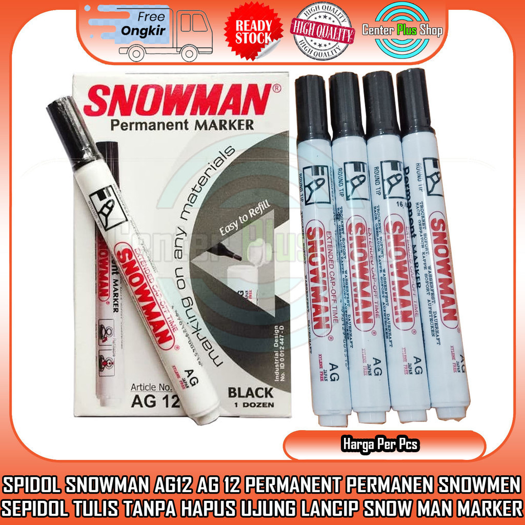 

Spidol Permanent Warna Hitam Snowman Ag12 Ag 12 Permanen Snowmen Sepidol Per 1 Pcs Satuan Bolpen Balpen Ball Point Pen Pena Bolpoin Kantor Sekolah Alat Papan Tulis Balpen Lancip Luncip