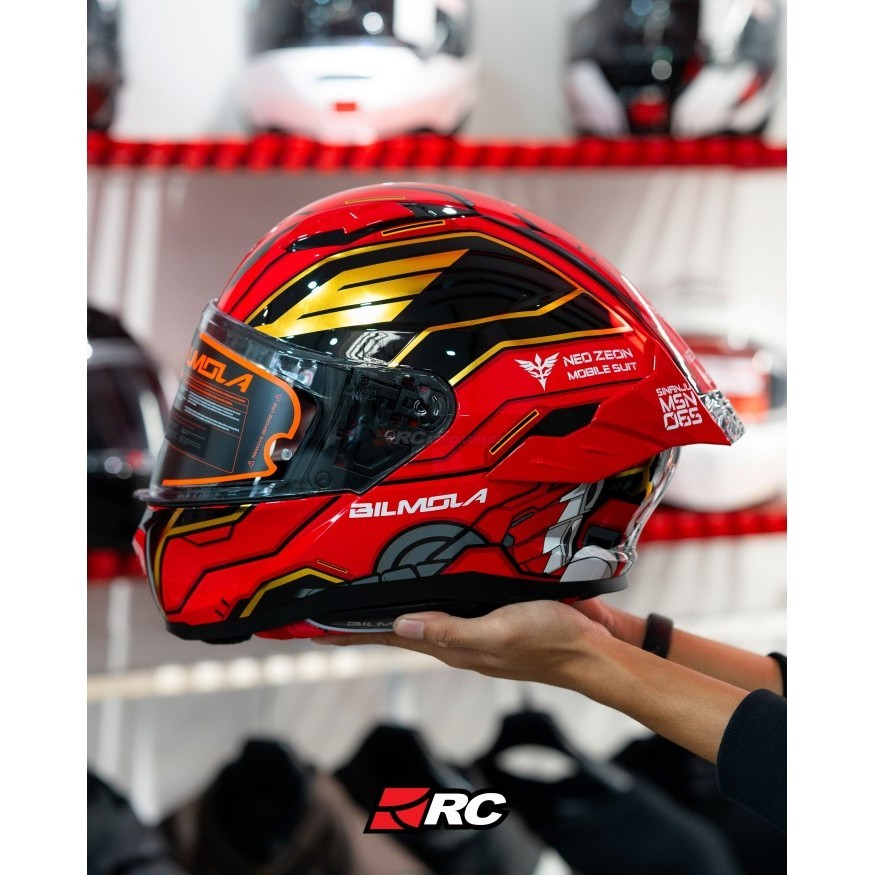 Helm Motor Full Face - Bilmola NEX R Gundam Sinanju Red Original