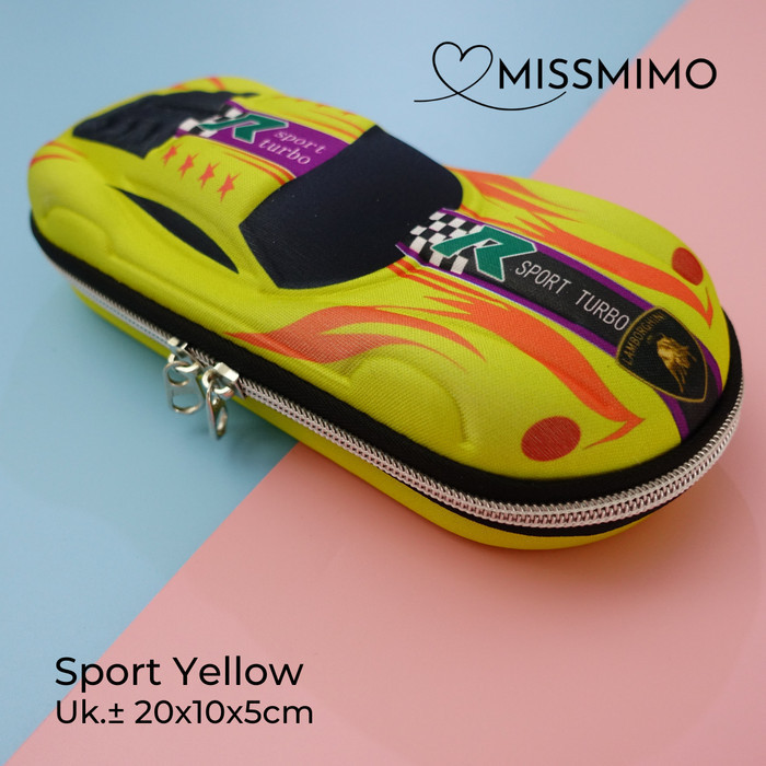 

NEW ! BEST SELLER Kotak Pensil Anak Sekolah / Tempat Pensil Anak 3D Timbul Mobil Sport - Sport Yellow