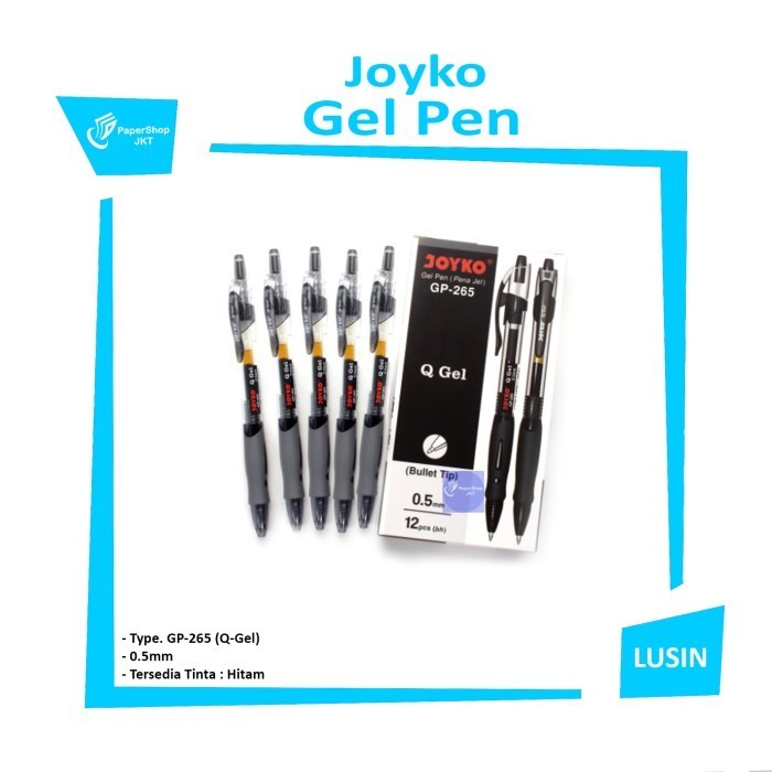

promo ✨ -Pulpen Gel Joyko GP-265 Q-Gel 0.5mm / Pulpen Joyko Q-Gel ( Perlusin ) - Merah