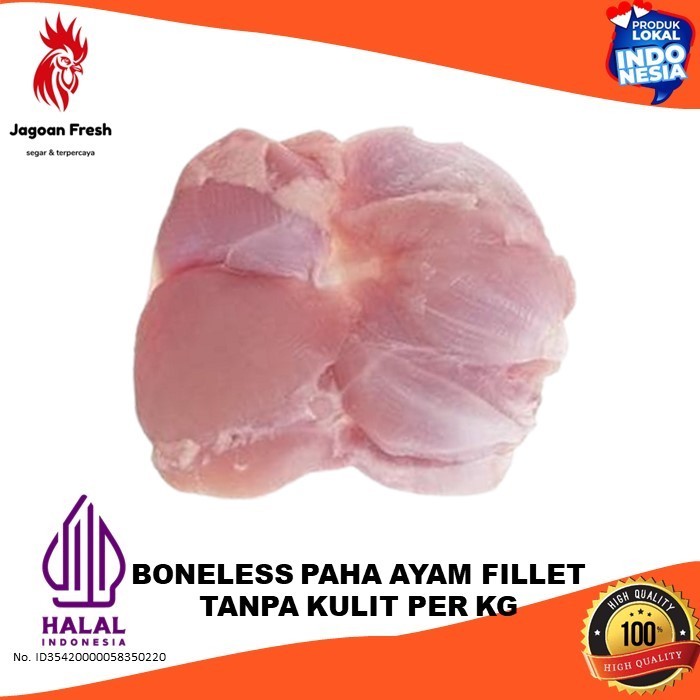 

Boneless Paha Ayam tanpa kulit Fillet 1kg Frozen