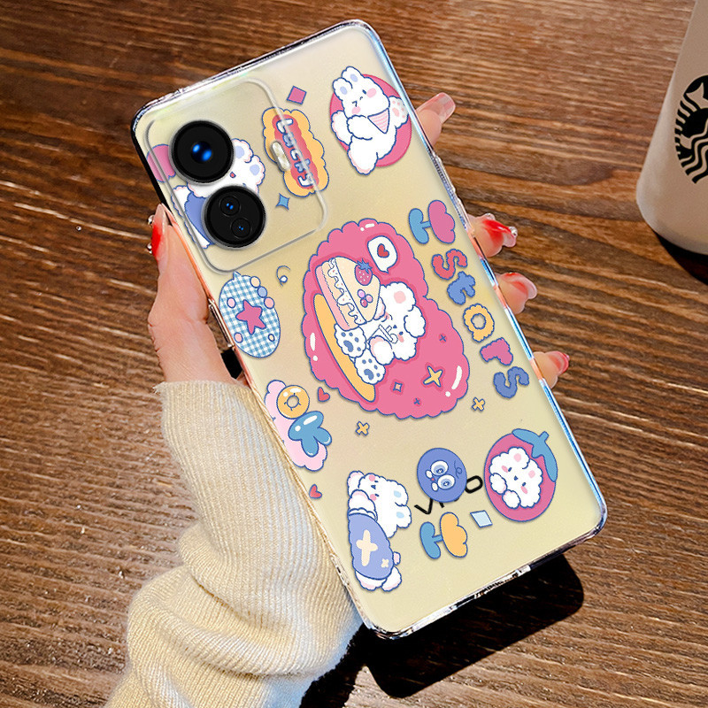 Casing Ponsel Love BunnY BunnY untuk VIVO Y100 Y27 Y78+ Y78 Y73 Y70 Y55 Y51 Y36i Y36 Y35 Y32 Y31 Y16