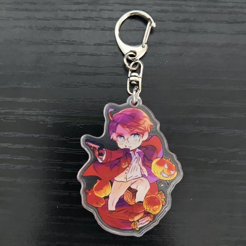 Japan Hetalia: Axis Powers Anime Figures Vargas Jones Bonnefoy Cosplay Acrylic Keychains Cute Pendan
