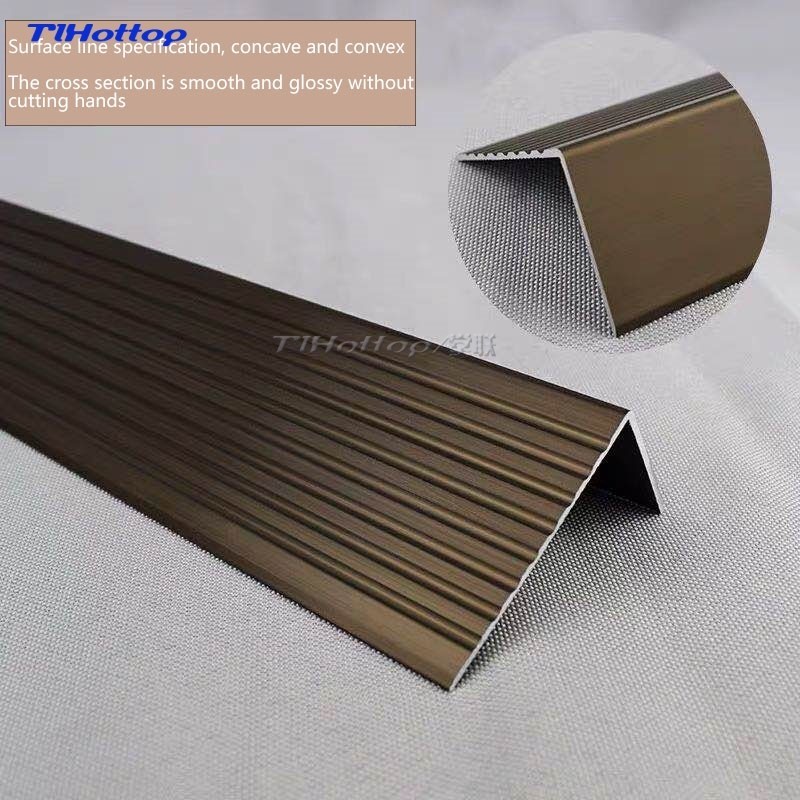 

Aluminum alloy stair anti-skid strip step anti-skid strip rubber anti-collision bead metal corner guard closing strip