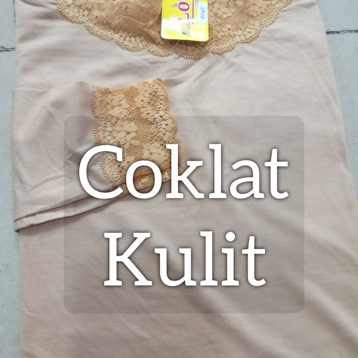 promo ✨ -Manset Gamis Renda | Baju Gamis Renda | Dalaman Gamis - ungu muda, XL