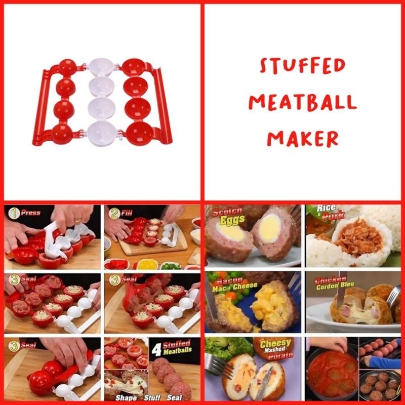HH Stuffed Meatball Maker Cetakan Bakso Isi Pembuat Baso Pencetak Bundar Meatballs Meat Ball Baller