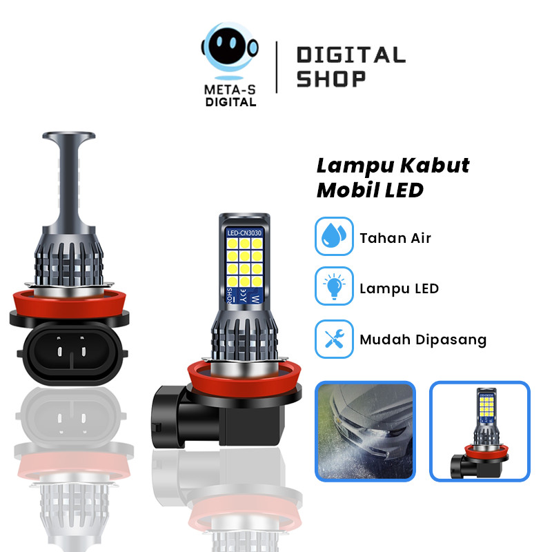 2PCS Lampu LED Mobil H4 Super Terang Lampu LED Putih H11 Two Color 24SMD untuk Headlight / Fog lamp 