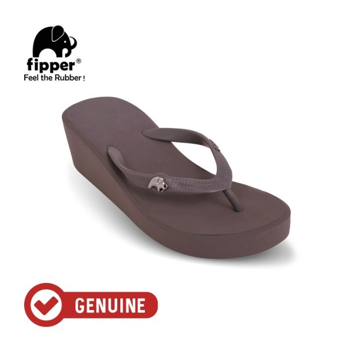 best -Fipper New Wedges S / Sandal Wanita / Brown - 6