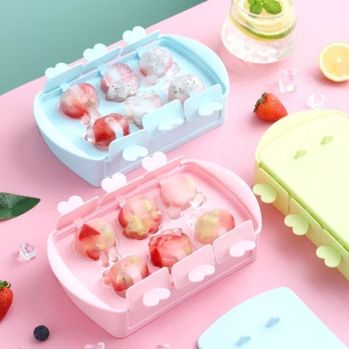

TERJUAL ELtamart Cetakan Silikon Es Krim Puding Jelly Lucu Popsicle Mold - box, hijau