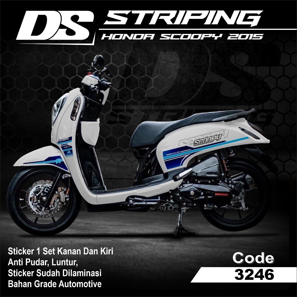 Stiker Striping Scoopy 2013 2014 2015 2016