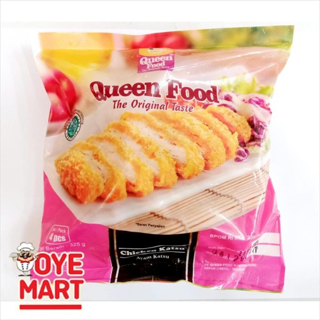 

QUEEN FOOD CHICKEN KATSU 325GR ISI 4 / AYAM KATSU