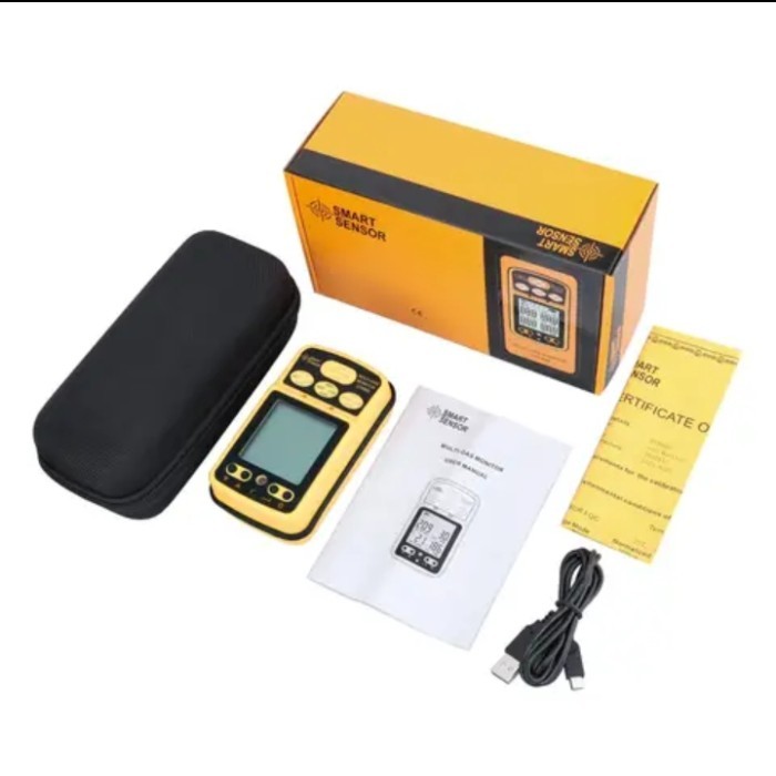 ST8990 Smart Sensor Gas Detector H2S O2 CO LEL Monitor Detektor Tester