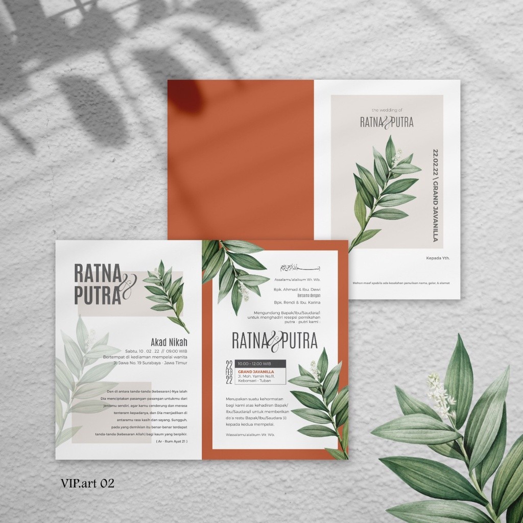 UNDANGAN PERNIKAHAN SIMPEL MURAH CETAKAN TAJAM