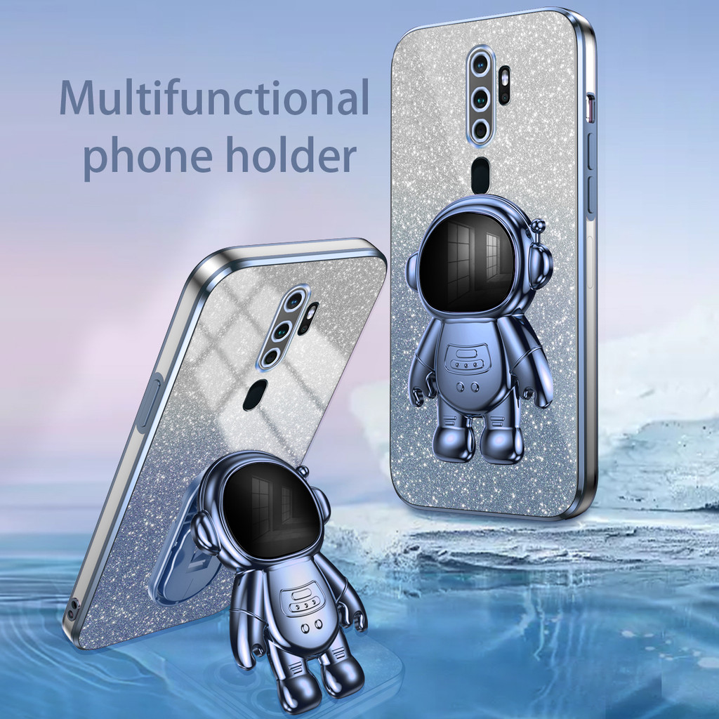 For OPPO A5 2020 A9 2020 A11 A11X Case Soft Clear Glitter Electroplating Shine Gradient Plating tran