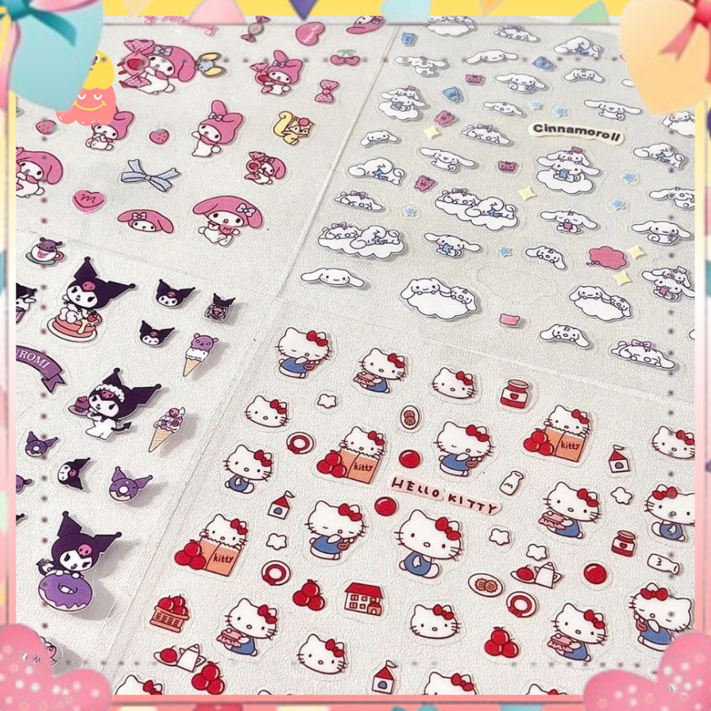 

Sanrio/Culomi Stiker Transparan DIY Stiker Buku Panduan Dekorasi Stiker Kartun