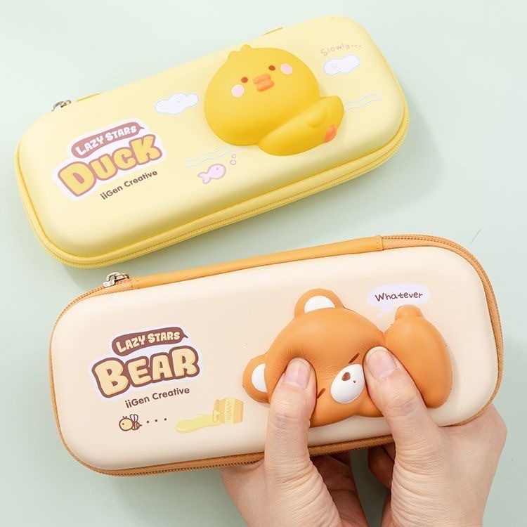

HJK Tempat Pensil 3D Squishy Anak Sekolah Bahan EVA Kotak Alat Tulis Timbul Hardcase