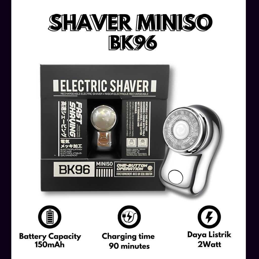 SHAVER MINISO BK96 | Shaver Mini Kapasitas 150mAh Miniso BK96