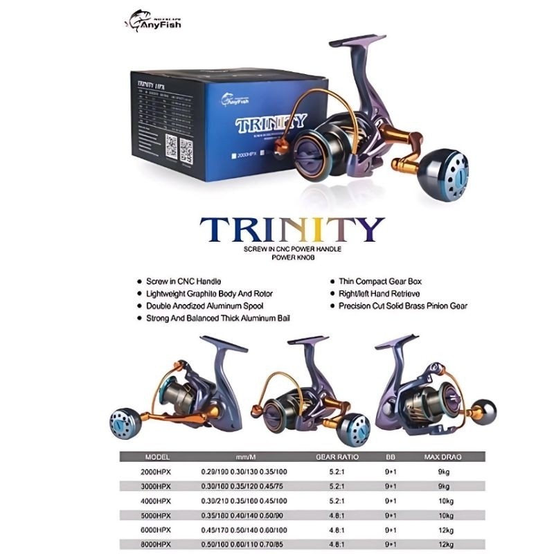 Reel Spinning Anyfish Trinity 3000 HPX