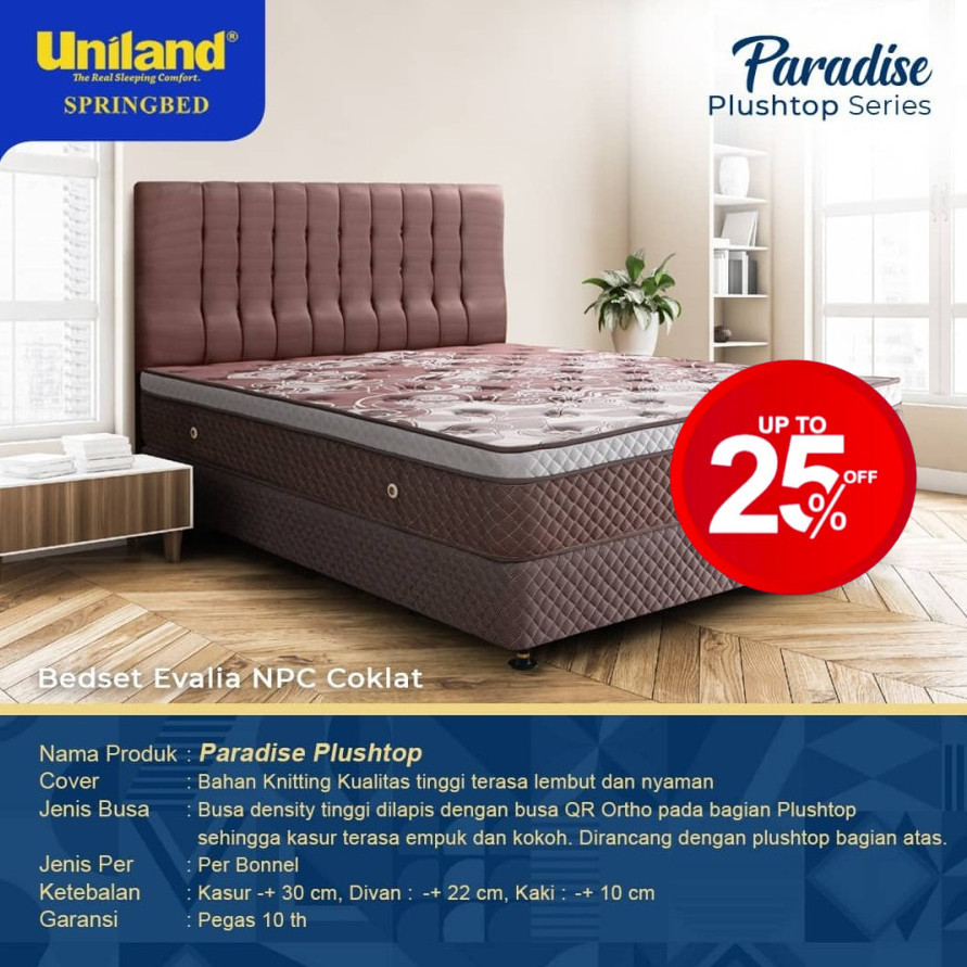 Springbed Uniland Paradise Plushtop Type Evalia