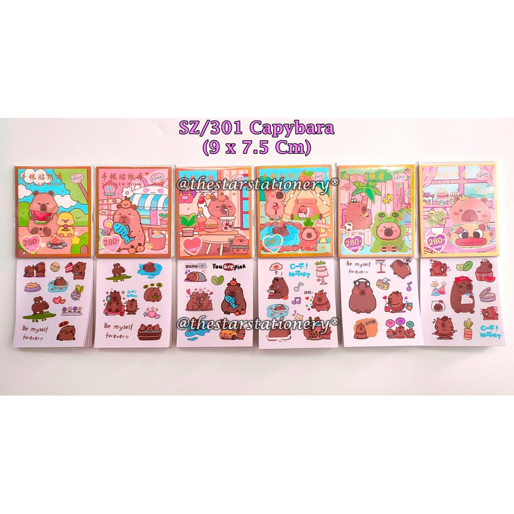 

(1 Biji) Buku Sticker Capybara 9 x 7.5 / Sticker GXIMP SZ/301 Capybara / Sticker Viral Bentuk Notes