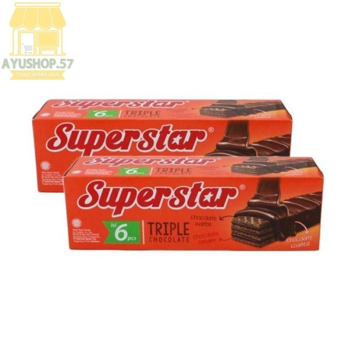 

Superstar Triple Chocolate Wafer [18 g/ 12 pcs/ Pack] - AYUSHOP57