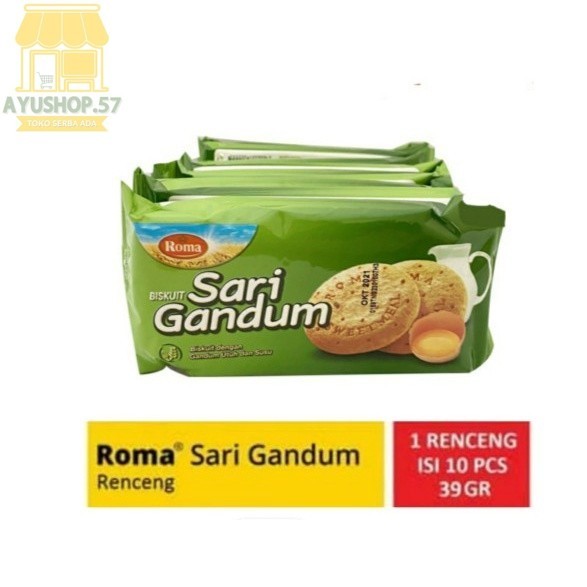 

Roma Biskuit Sari Gandum [39gr/10pcs] - AYUSHOP57